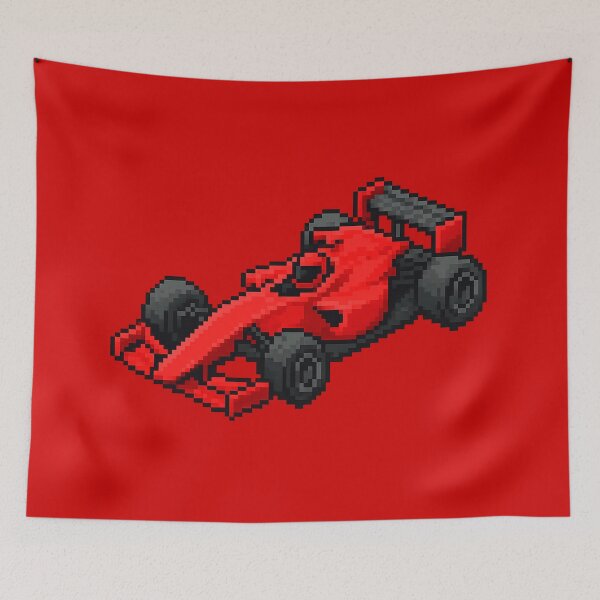 Item preview, Red Formula 1 Car Pixel Art in Isometric View designed and sold by arteopolis.