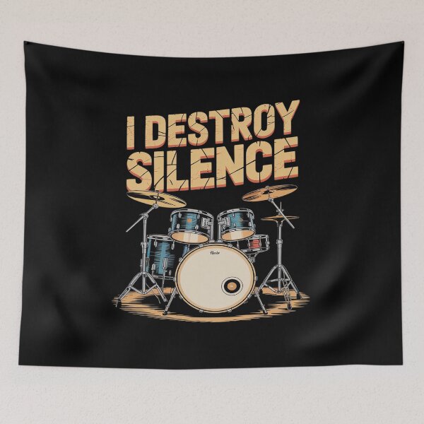 Item preview, I Destroy Silence Funny Drum Stick designed and sold by JonBarnes22.
