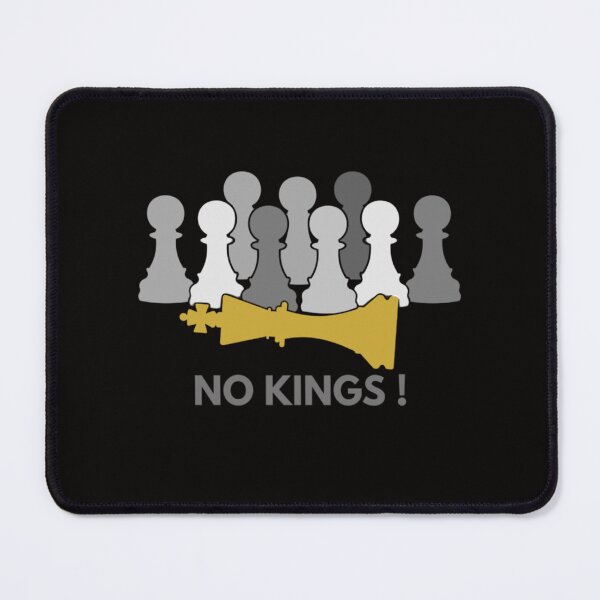 Item preview, No Kings! – Unity & Equality Chess Design (Greyscale Pawns / Gold King) designed and sold by  The 99 United.