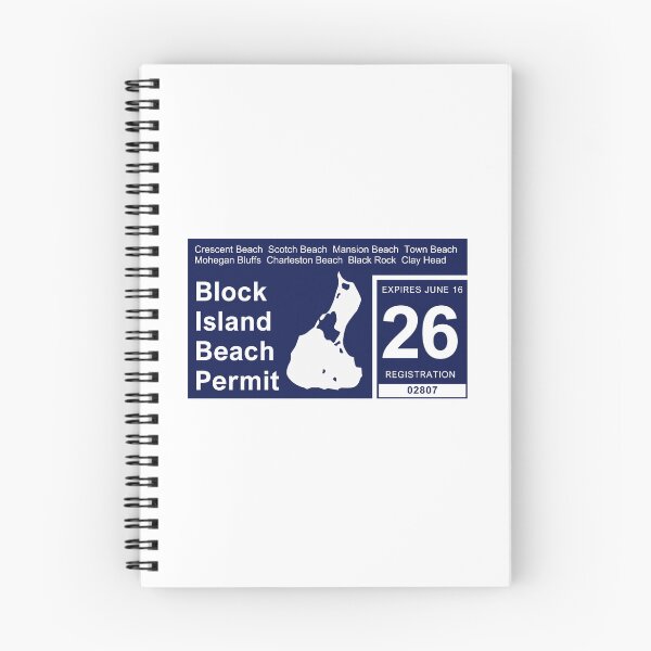 Item preview, Block Island Beach Permit 2026 - Navy designed and sold by Ksienko.