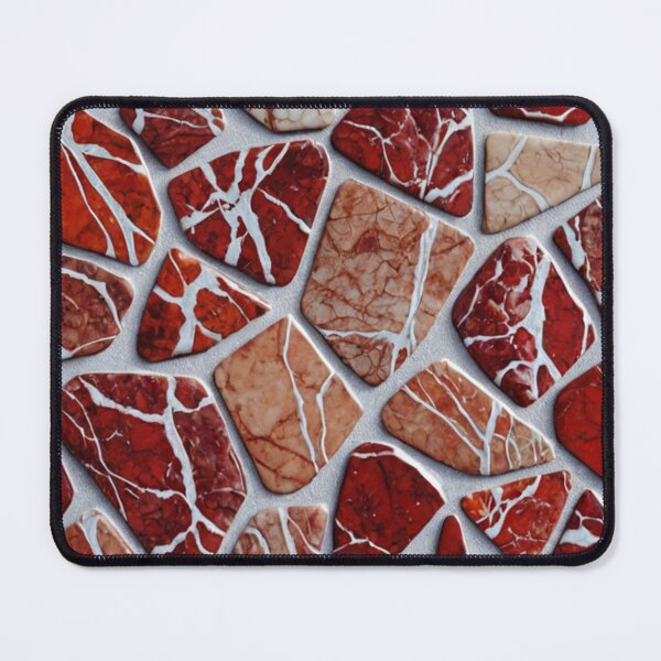 Item preview, Red and Brown Cracked Stone Mosaic designed and sold by SassyArtistry.