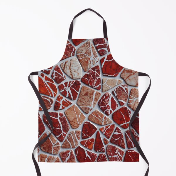 Item preview, Red and Brown Cracked Stone Mosaic designed and sold by SassyArtistry.
