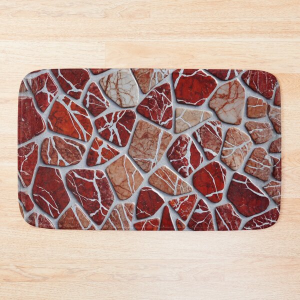 Item preview, Red and Brown Cracked Stone Mosaic designed and sold by SassyArtistry.