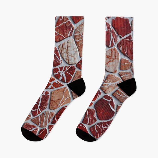 Item preview, Red and Brown Cracked Stone Mosaic designed and sold by SassyArtistry.