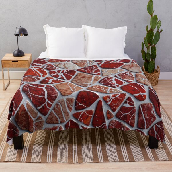 Item preview, Red and Brown Cracked Stone Mosaic designed and sold by SassyArtistry.
