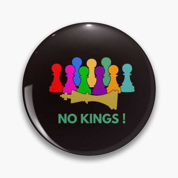 Item preview, No Kings! – Unity & Equality Chess Design - Multi-Color Pawns / Gold King designed and sold by  The 99 United.