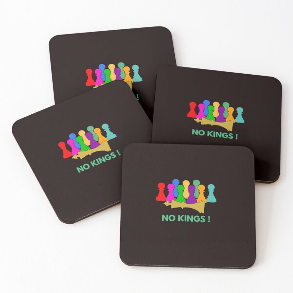 Item preview, No Kings! – Unity & Equality Chess Design - Multi-Color Pawns / Gold King designed and sold by  The 99 United.