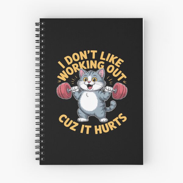 Item preview, I Don't Like Working Out Cuz It Hurts Funny Cat Lazy gym designed and sold by JonBarnes22.
