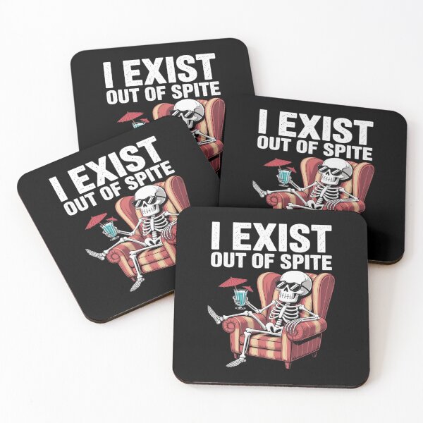Item preview, I Exist Out Of Spite Funny Skeleton designed and sold by JonBarnes22.