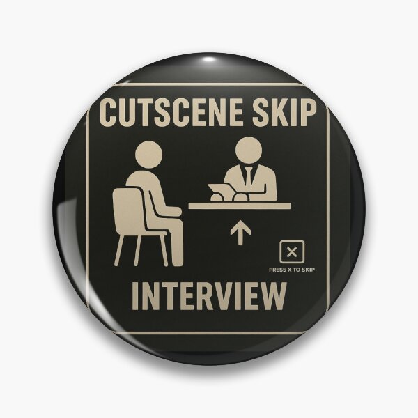 Item preview, CUTSCENE SKIP — INTERVIEW (Minimal UI Poster) designed and sold by GooberCore.