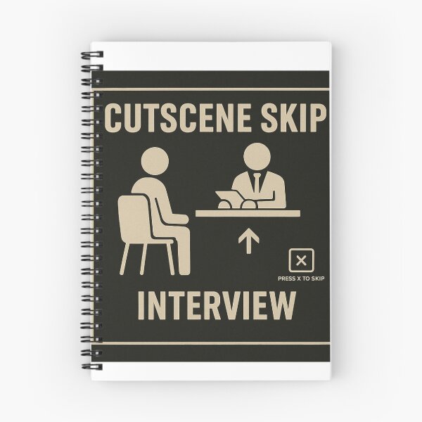 Item preview, CUTSCENE SKIP — INTERVIEW (Minimal UI Poster) designed and sold by GooberCore.