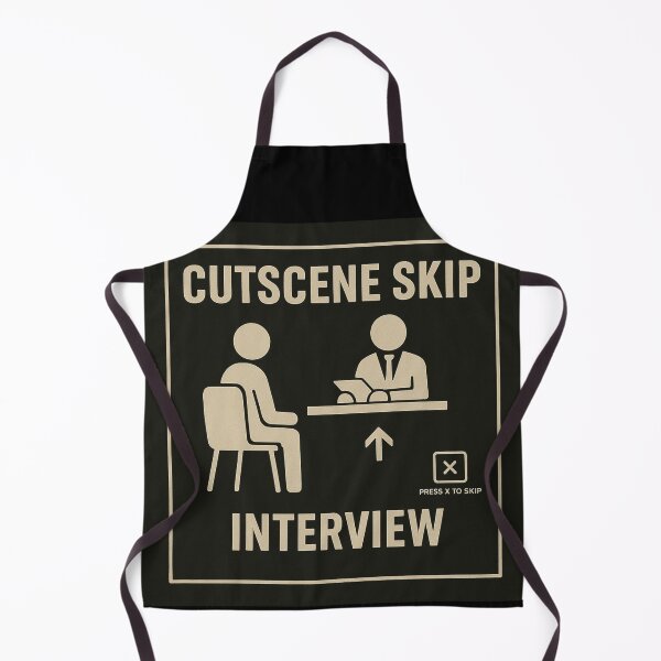 Item preview, CUTSCENE SKIP — INTERVIEW (Minimal UI Poster) designed and sold by GooberCore.