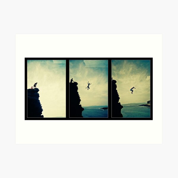 Cliffjump Sequence Art Print