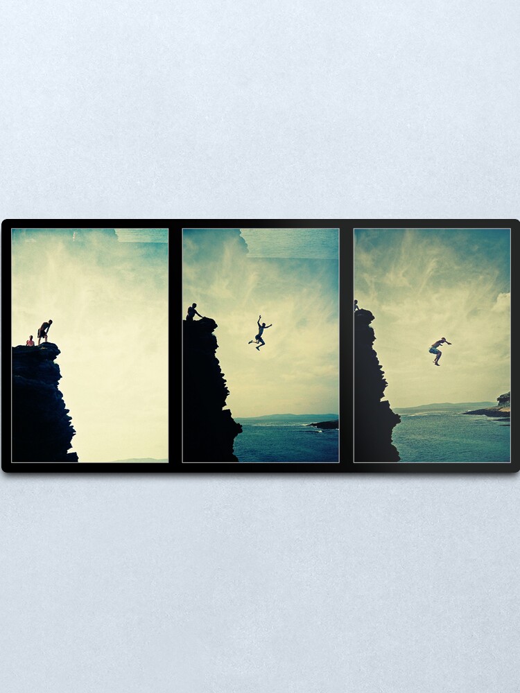 Alternate view of Cliffjump Sequence Metal Print