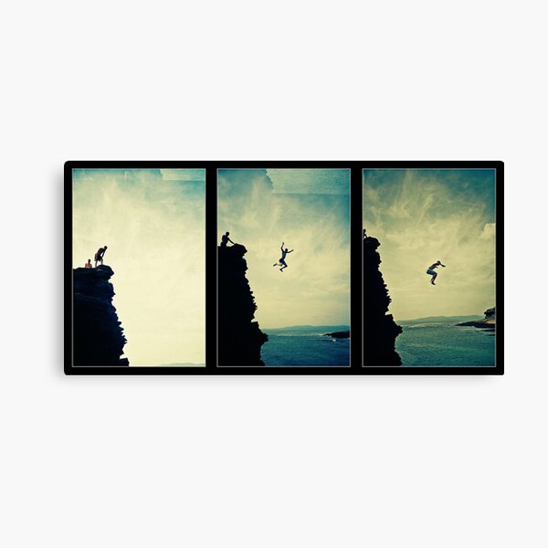 Cliffjump Sequence Canvas Print
