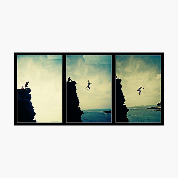 Cliffjump Sequence Photographic Print