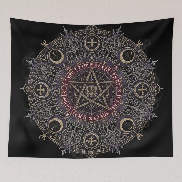 Item preview, Arcane Pentacle Mandala of Mystical Runes designed and sold by optimusprime39.