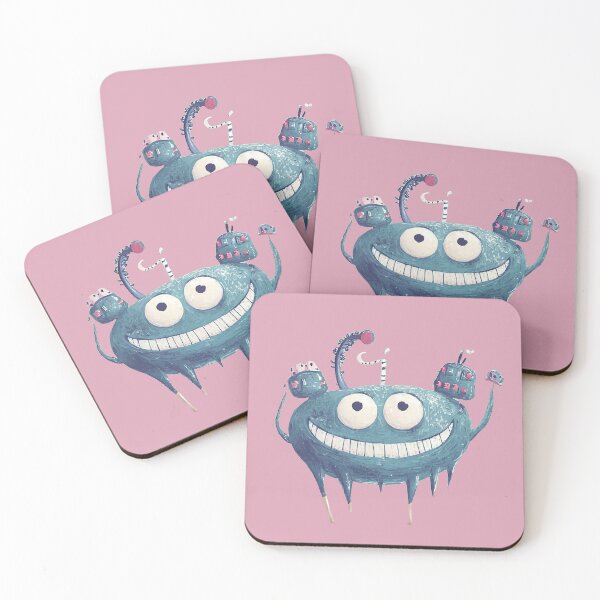 Item preview, Funny Green Alien Sticker – Cute Smiling Monster from Space designed and sold by PaintbrushPlace.