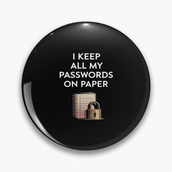 Item preview, I Keep All My Passwords on Paper Notebook Lock designed and sold by JulienAureo.