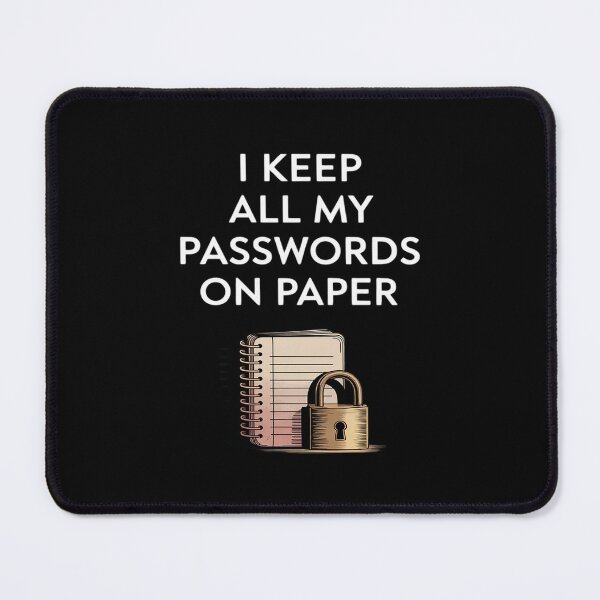 Item preview, I Keep All My Passwords on Paper Notebook Lock designed and sold by JulienAureo.