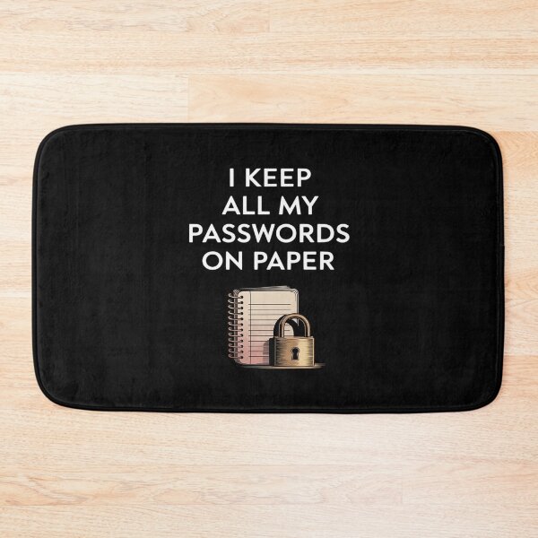 Item preview, I Keep All My Passwords on Paper Notebook Lock designed and sold by JulienAureo.