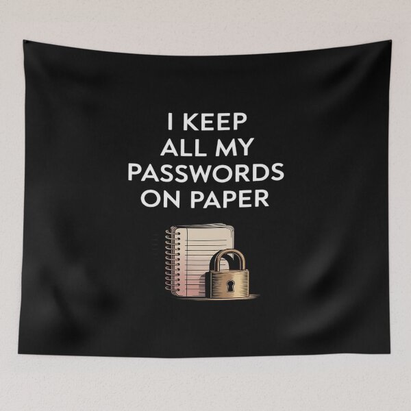Item preview, I Keep All My Passwords on Paper Notebook Lock designed and sold by JulienAureo.