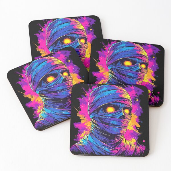 Item preview, Neon Mummy – Vibrant Pop Art Halloween Horror Design designed and sold by AOG-DESIGNS.