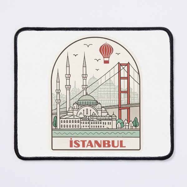 Item preview, Istanbul Travel Sticker - Bosphorus Bridge & Mosque Souvenir designed and sold by asliberry.