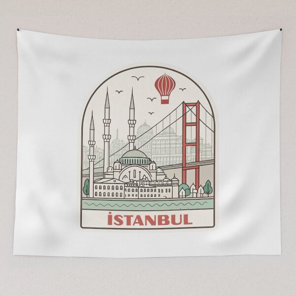 Item preview, Istanbul Travel Sticker - Bosphorus Bridge & Mosque Souvenir designed and sold by asliberry.