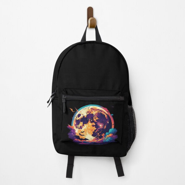 Item preview, Psychedelic Halloween Moon – Neon Horror Night Sky Art designed and sold by AOG-DESIGNS.