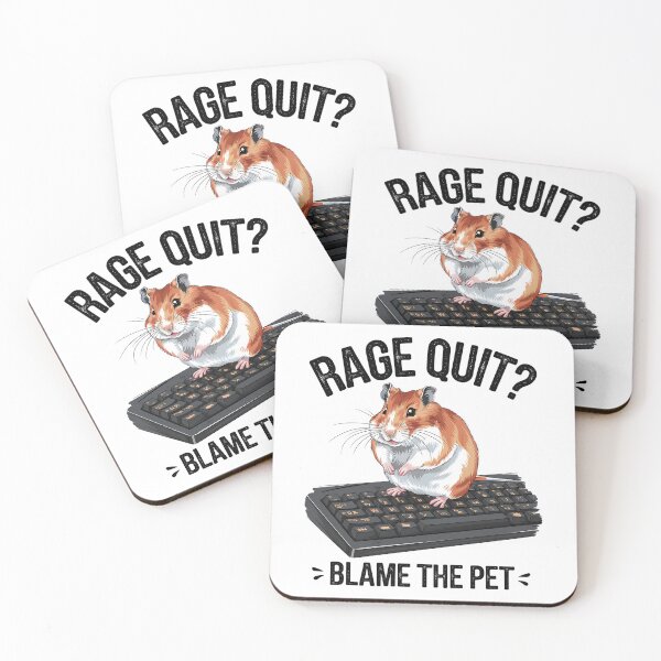 Item preview, Rage Quit – Funny Hamster Gamer Keyboard Humor designed and sold by Taans-Creation.