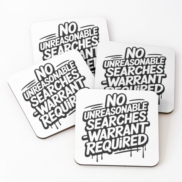 Item preview, No Unreasonable Searches Warrant Required designed and sold by Mindful Wall Art Studio.