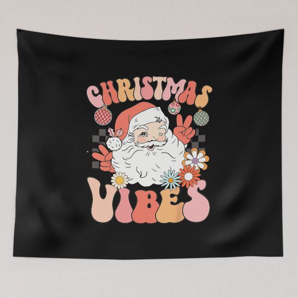 Item preview, Christmas Vibes Vintage Groovy Santa Claus For Womens For Girls For Kids  designed and sold by Samdebacker.