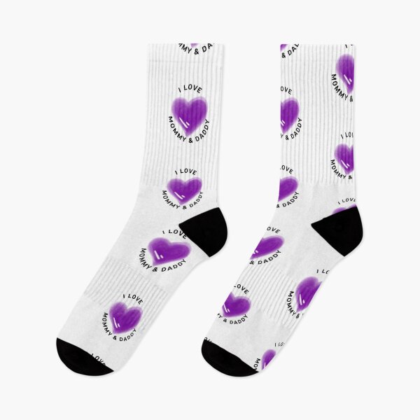 Item preview, I Love Mommy & Daddy Purple Heart designed and sold by Woodchama.