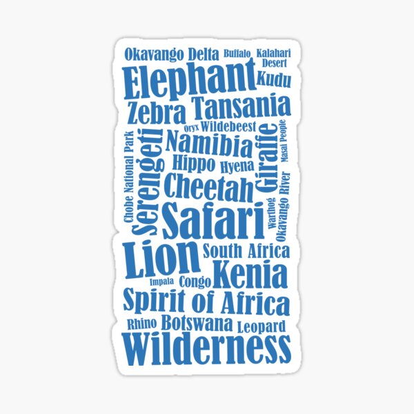 Vista previa del artículo con la obra «África continente aventura desierto elefante león», diseñado y vendido por Helen-Storm.