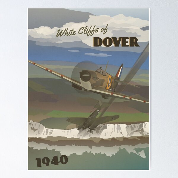 Item preview, Dover Cliffs 1940 "Battle of Britain Travel Poster" designed and sold by The War Effort.