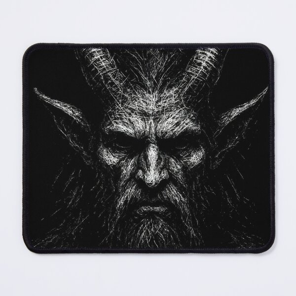 Item preview, The Horned Satyr — Dark Fantasy Illustration designed and sold by Mortisigil.