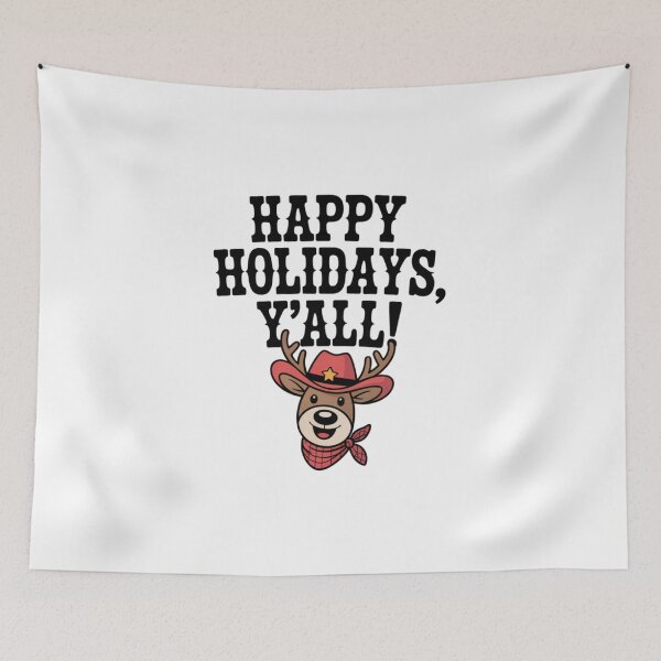 Item preview, Western Christmas Cowboy Reindeer Southern Greeting Festive Art designed and sold by chattsuede.