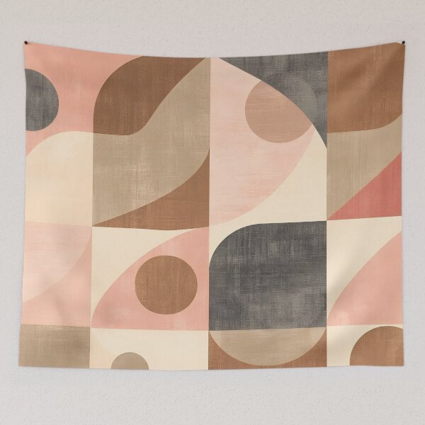 Item preview, Mid-Century Modern Geometric Pattern – Retro Blocks & Shapes designed and sold by VibranPalette.