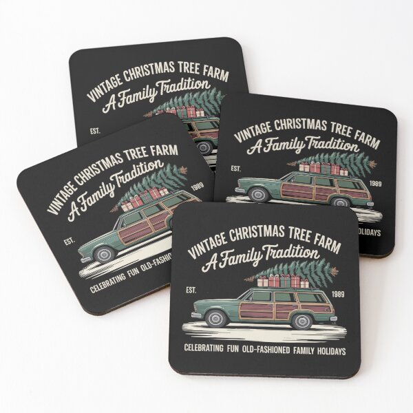 Item preview, Vintage Christmas Tree Farm Family Tradition Nostalgic Americana Print designed and sold by chattsuede.