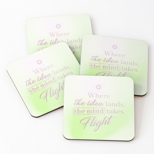 Item preview, WHERE THE IDEA LANDS, THE MIND TAKES FLIGHT-LIME GREEN designed and sold by LIS AND MELIVERSO.
