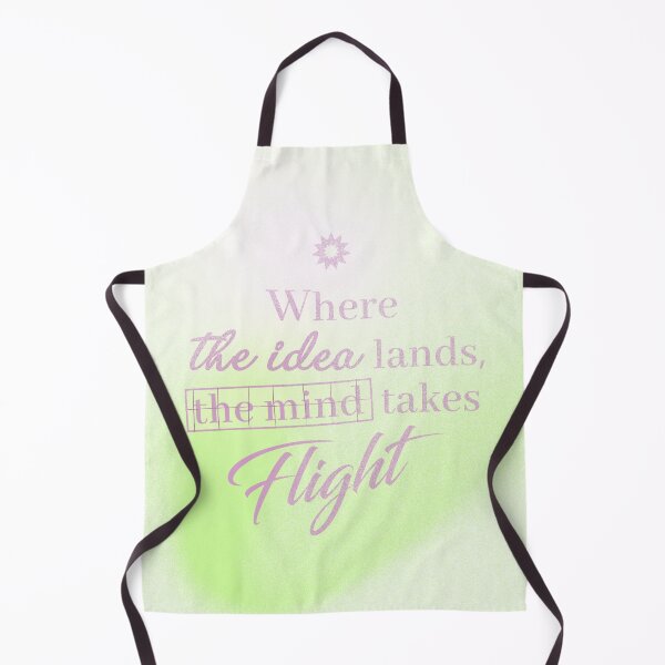 Item preview, WHERE THE IDEA LANDS, THE MIND TAKES FLIGHT-LIME GREEN designed and sold by LIS AND MELIVERSO.