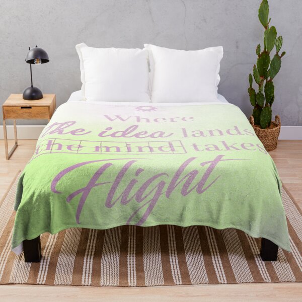 Item preview, WHERE THE IDEA LANDS, THE MIND TAKES FLIGHT-LIME GREEN designed and sold by LIS AND MELIVERSO.