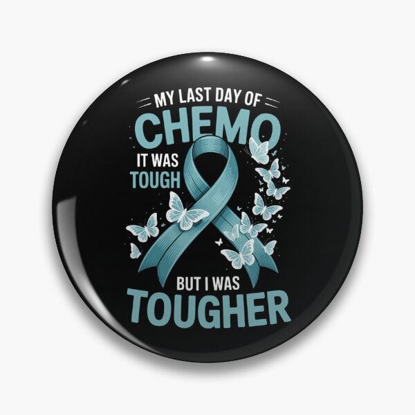 Item preview, Last Day Of Chemo Ovarian Cancer Awareness Ribbon Butterfly designed and sold by TrinaEspinoza.