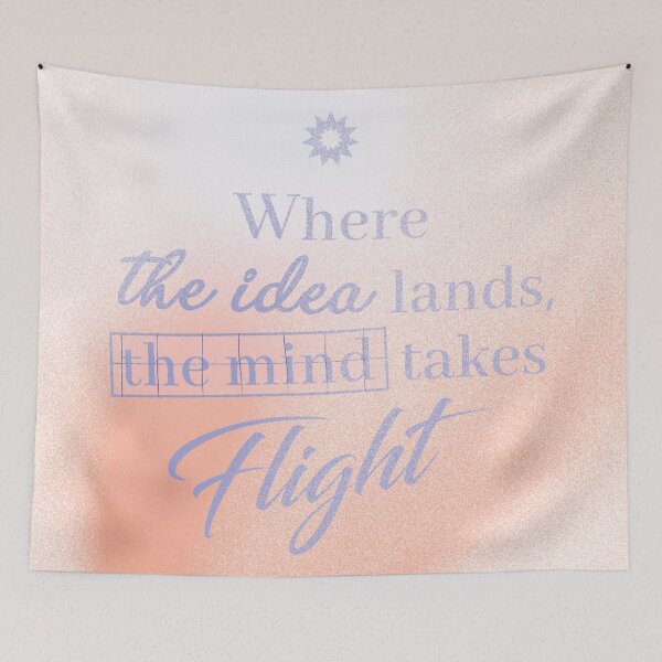 Item preview, WHERE THE IDEA LANDS, THE MIND TAKES FLIGHT-CORAL designed and sold by LIS AND MELIVERSO.