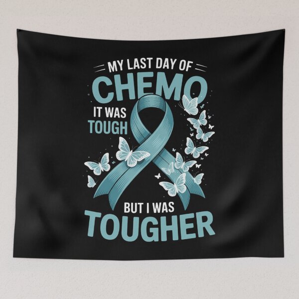 Item preview, Last Day Of Chemo Ovarian Cancer Awareness Ribbon Butterfly designed and sold by TrinaEspinoza.
