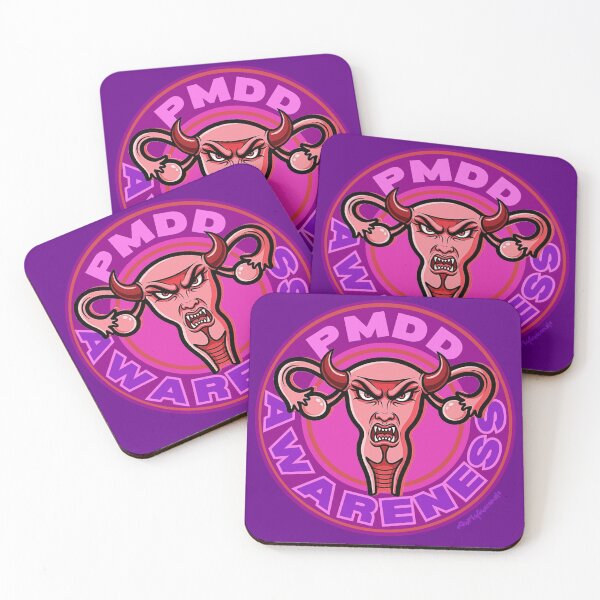 Item preview, PMDD Awareness Logo | Angry Womb with Horns (Version 2) designed and sold by QuirkyGuacamole.