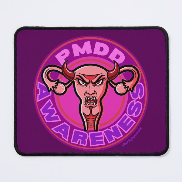 Item preview, PMDD Awareness Logo | Angry Womb with Horns (Version 2) designed and sold by QuirkyGuacamole.