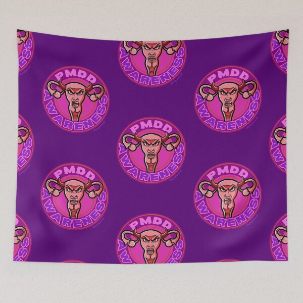 Item preview, PMDD Awareness Logo | Angry Womb with Horns (Version 2) designed and sold by QuirkyGuacamole.