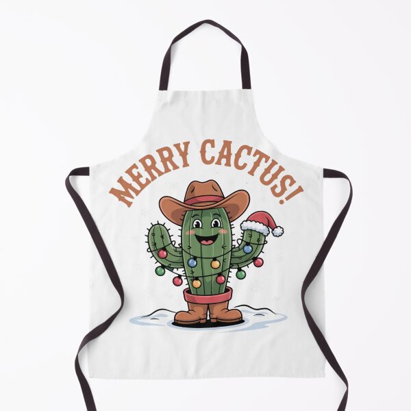Item preview, Cute Western Christmas Cactus Cartoon Festive Holiday Character designed and sold by chattsuede.